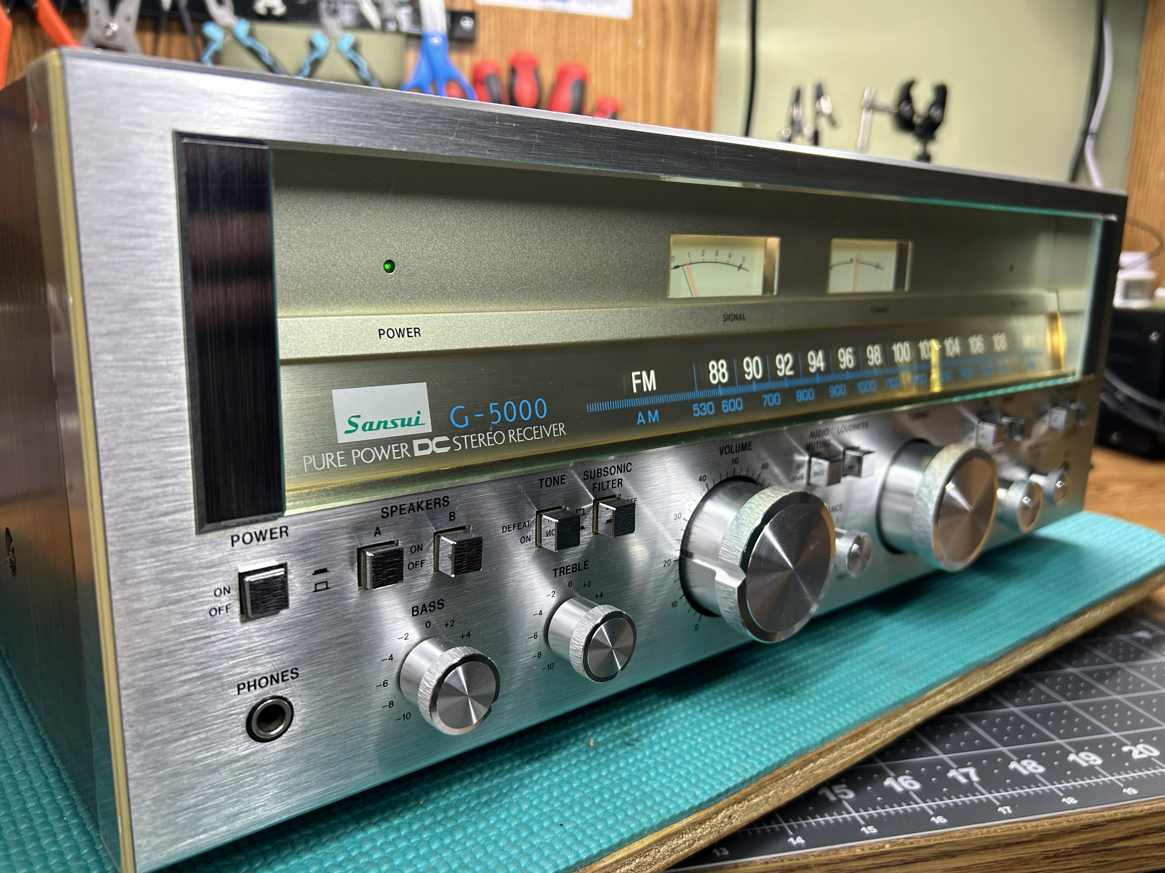 Finished Sansui G-5000 angled front view